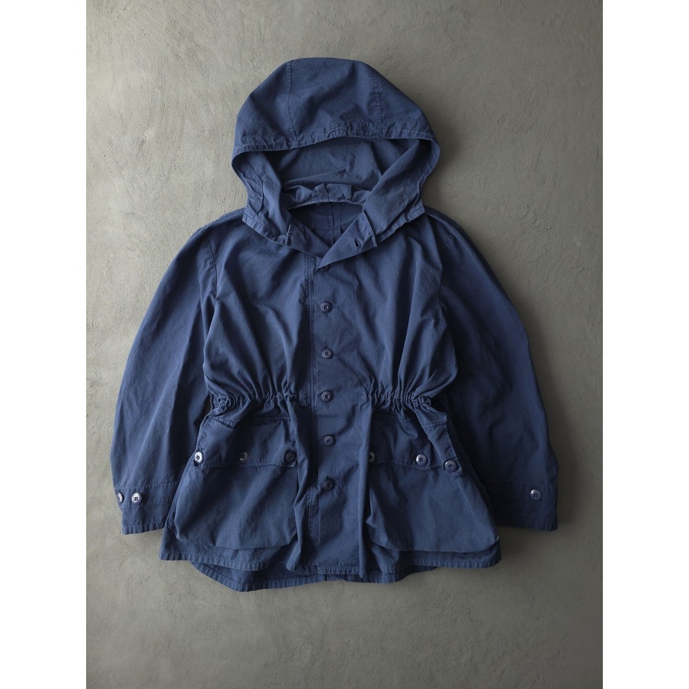 Vintage 1960s Swedish Military Gunner Smock Parka Jacket Overdyed Blue XXL Men's